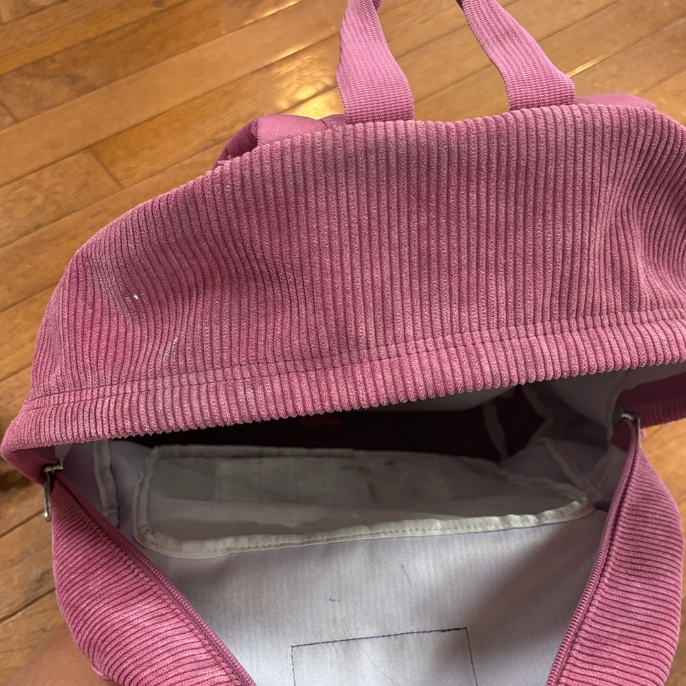Jansport Corduroy Backpack in Pink and Brown - Picture 6 of 8